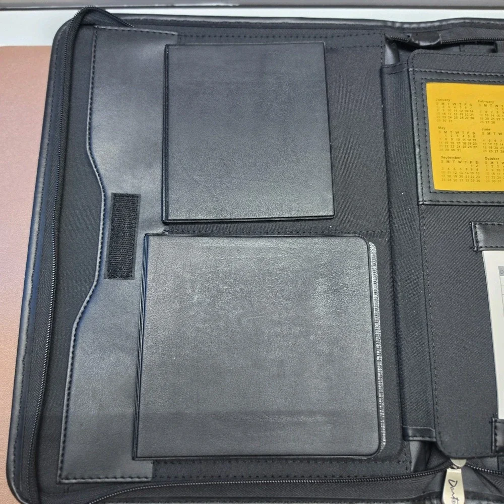 Vintage Dart NCAA Big 12 Conference XII Embossed Black Faux Leather Padfolio